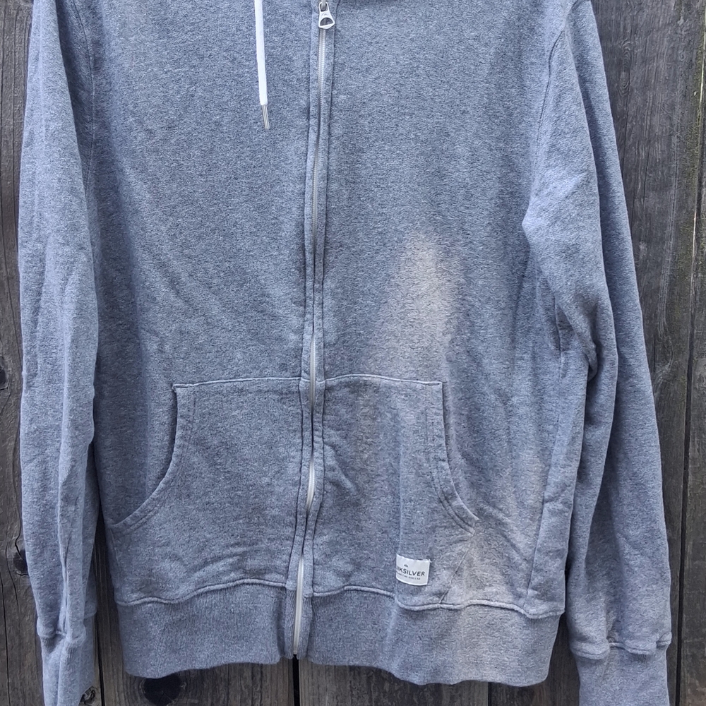 Quiksilver Heather Gray Zip-Up Jacket